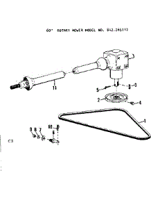 Half Drive Shaft parts for Craftsman Rear-Engine Riding Mower 842265112 from AppliancePartsPros.com