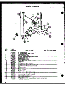 Add On Ice-Maker (Ic3k / P7621310w) parts for Amana Top-Mount Refrigerator 85071-P1109002W from AppliancePartsPros.com