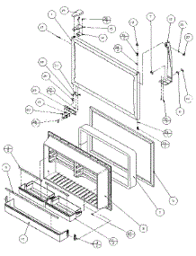Freezer Door parts for Amana Top-Mount Refrigerator 85151-P1117109W from AppliancePartsPros.com