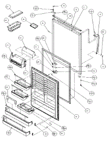 Fresh Food Door parts for Amana Top-Mount Refrigerator 85151-P1117109W from AppliancePartsPros.com