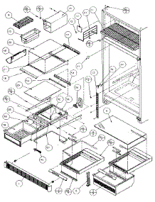 Shelves And Accessories parts for Amana Top-Mount Refrigerator 85151-P1117109W from AppliancePartsPros.com