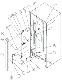 Cabinet parts for Amana Top-Mount Refrigerator 85151-P1117109W from AppliancePartsPros.com