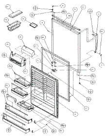 Refregerator Door parts for Amana Top-Mount Refrigerator 85161-P1117111W from AppliancePartsPros.com