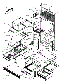Shelving And Interior (85165 / P1117113we) parts for Amana Top-Mount Refrigerator 85165-P1117113WE from AppliancePartsPros.com