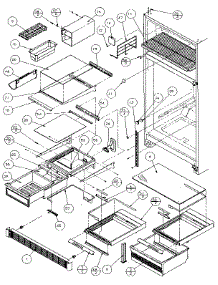 Shelves And Accessories parts for Amana Top-Mount Refrigerator 85168-P1117112W from AppliancePartsPros.com