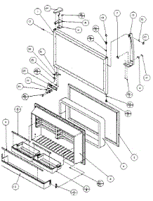 Freezer Door parts for Amana Top-Mount Refrigerator 85171-P1117102W from AppliancePartsPros.com