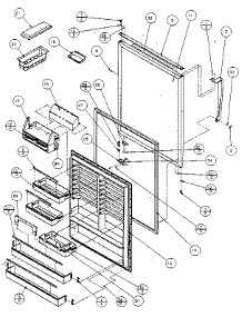 Fresh Food Door parts for Amana Top-Mount Refrigerator 85171-P1117102W from AppliancePartsPros.com