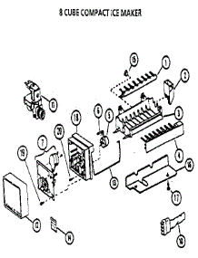 Icemaker Compact 8 parts for Amana Top-Mount Refrigerator 85171-P1117102W from AppliancePartsPros.com