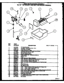 Icemaker parts for Amana Top-Mount Refrigerator 85171W-P1117101WW from AppliancePartsPros.com