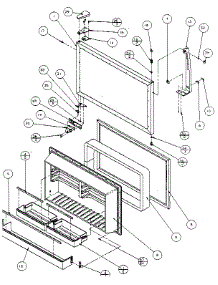 Freezer Door parts for Amana Top-Mount Refrigerator 85178-P1117103W from AppliancePartsPros.com