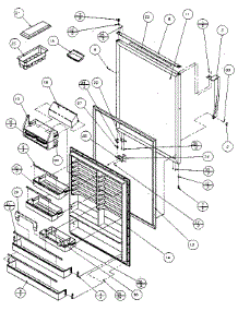 Fresh Food Door parts for Amana Top-Mount Refrigerator 85178-P1117103W from AppliancePartsPros.com