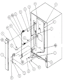 Cabinet parts for Amana Top-Mount Refrigerator 85178-P1117103W from AppliancePartsPros.com