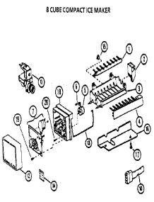 Icemaker Compact parts for Amana Top-Mount Refrigerator 85178-P1117103W from AppliancePartsPros.com