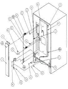 Cabinet parts for Amana Top-Mount Refrigerator 85371-P1117201W from AppliancePartsPros.com