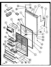 Refregerator Door parts for Amana Top-Mount Refrigerator 85371W-P1117201WW from AppliancePartsPros.com