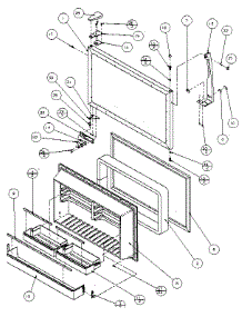 Freezer Door parts for Amana Top-Mount Refrigerator 85378-P1117202W from AppliancePartsPros.com