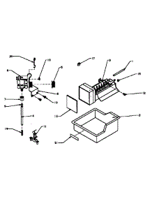 Add-On Ice Maker Assembly For 32" Top Mount parts for Amana Top-Mount Refrigerator 85385-P1117205WE from AppliancePartsPros.com
