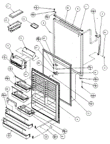 Fresh Food Door parts for Amana Top-Mount Refrigerator 85388-P1117204W from AppliancePartsPros.com