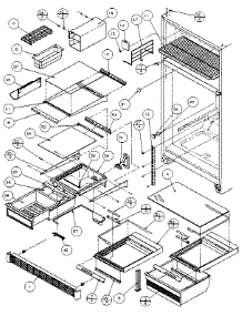 Shelves And Accessories parts for Amana Top-Mount Refrigerator 85388-P1117204W from AppliancePartsPros.com