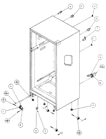 Cabinet Parts parts for Amana Top-Mount Refrigerator 85861-P1117302W from AppliancePartsPros.com