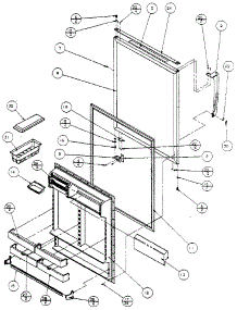 Fresh Food Door parts for Amana Top-Mount Refrigerator 85868-P1117303W from AppliancePartsPros.com