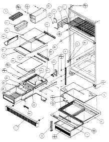 Shelves And Accessories parts for Amana Top-Mount Refrigerator 85868-P1117304W from AppliancePartsPros.com
