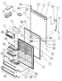 Fresh Food Door parts for Amana Top-Mount Refrigerator 85971-P1117001W from AppliancePartsPros.com