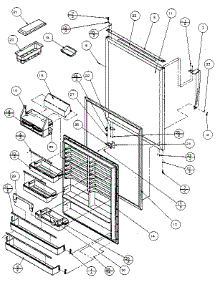 Fresh Food Door parts for Amana Top-Mount Refrigerator 85971-P1117002W from AppliancePartsPros.com