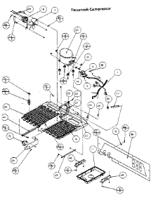 Tecumseh Compressor parts for Amana Top-Mount Refrigerator 85971-P1117002W from AppliancePartsPros.com
