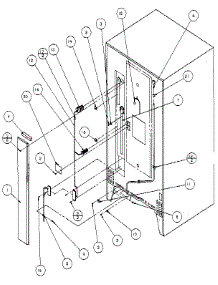 Cabinet parts for Amana Top-Mount Refrigerator 85971-P1117002W from AppliancePartsPros.com