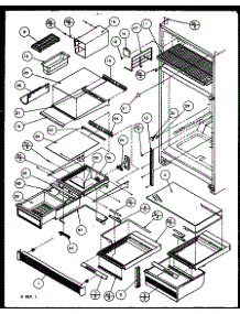 Refrigerator Shelving And Drawers parts for Amana Top-Mount Refrigerator 85971W-P1117002WW from AppliancePartsPros.com