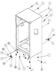 Cabinet Parts parts for Amana Top-Mount Refrigerator 85978-P1117003W from AppliancePartsPros.com