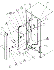 Cabinet parts for Amana Top-Mount Refrigerator 85978-P1117003W from AppliancePartsPros.com