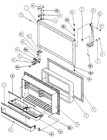 Freezer Door parts for Amana Top-Mount Refrigerator 85978-P1117004W from AppliancePartsPros.com