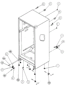Cabinet Parts parts for Amana Top-Mount Refrigerator 85978-P1117004W from AppliancePartsPros.com