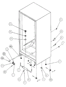 Cabinet Bottom And Back parts for Amana Bottom-Mount Refrigerator 86061-P1125505W from AppliancePartsPros.com