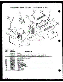 Compact Ice Maker parts for Amana Bottom-Mount Refrigerator 86061W-P1125512WW from AppliancePartsPros.com