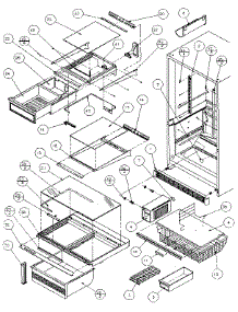 Cabinet Interior parts for Amana Bottom-Mount Refrigerator 86065-P1125514W from AppliancePartsPros.com