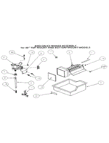 Add-On Ice Maker Assembly parts for Amana Bottom-Mount Refrigerator 86068-P1125513 from AppliancePartsPros.com