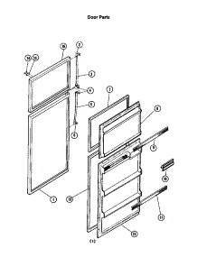 Door parts for Roper Top-Mount Refrigerator 8614*0A from AppliancePartsPros.com