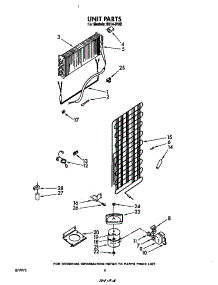 Unit parts for Roper Top-Mount Refrigerator 8614*0B from AppliancePartsPros.com