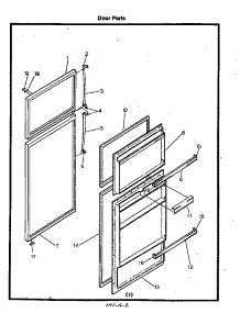 Door parts for Roper Top-Mount Refrigerator 8617*0A from AppliancePartsPros.com