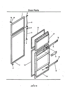 Door parts for Roper Top-Mount Refrigerator 8619*0A from AppliancePartsPros.com
