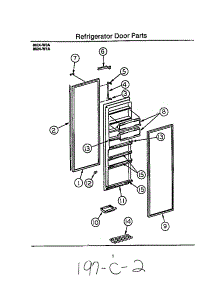 Refrigerator Door parts for Roper Top-Mount Refrigerator 8624*0A from AppliancePartsPros.com
