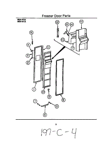 Freezer Door parts for Roper Top-Mount Refrigerator 8624*0A from AppliancePartsPros.com