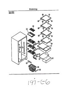 Shelving parts for Roper Top-Mount Refrigerator 8624*0A from AppliancePartsPros.com