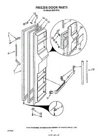 Freezer Door parts for Roper Top-Mount Refrigerator 8624*1B from AppliancePartsPros.com