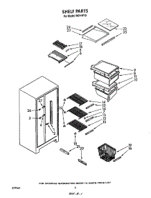 Shelf parts for Roper Top-Mount Refrigerator 8624*1B from AppliancePartsPros.com