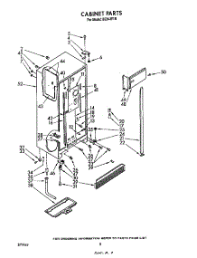 Cabinet parts for Roper Top-Mount Refrigerator 8624*1B from AppliancePartsPros.com