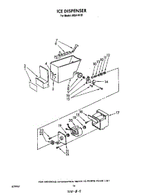 Ice Dispenser parts for Roper Top-Mount Refrigerator 8624*1B from AppliancePartsPros.com